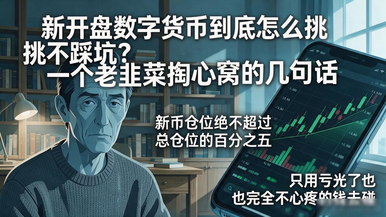 新开盘数字货币到底怎么挑不踩坑？一个老韭菜掏心窝的几句话