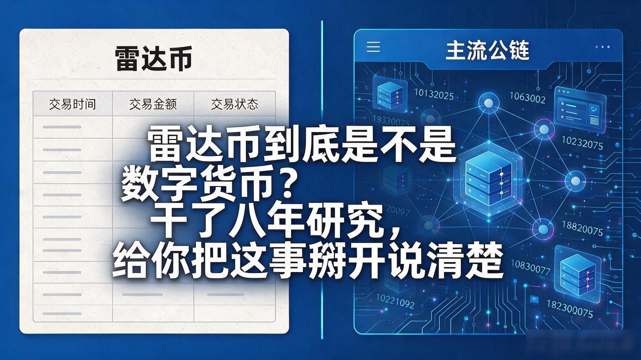 雷达币到底是不是数字货币？干了八年研究，给你把这事掰开说清楚