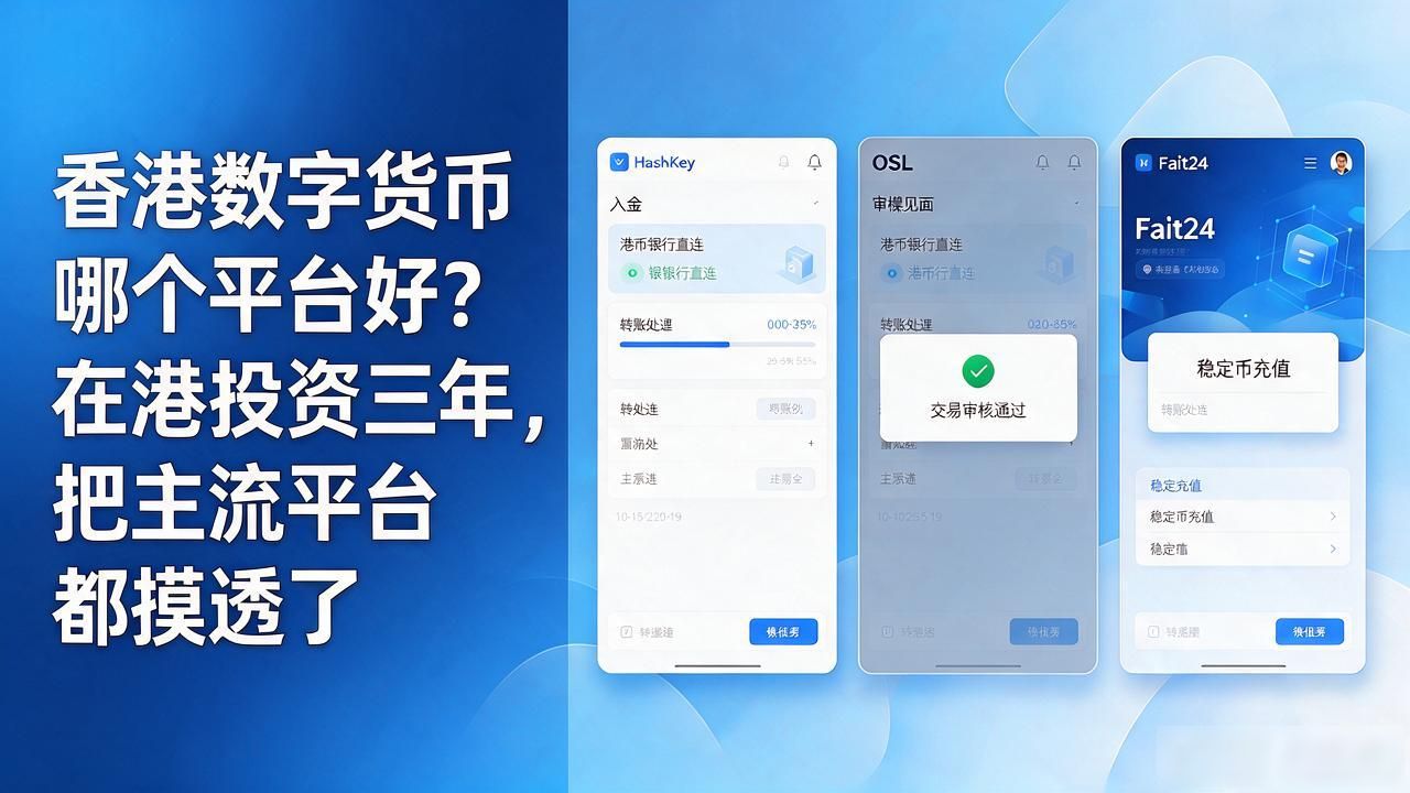 香港数字货币哪个平台_香港虚拟资产平台牌照对比_HashKey OSL出入金体验差异