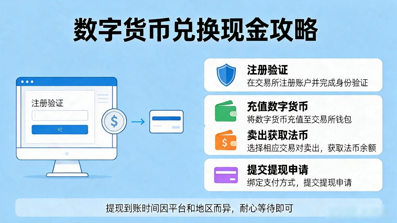 数字货币怎么换成现金？普通人安全兑换全攻略