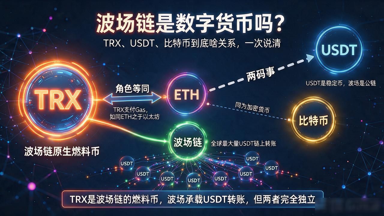 波场链是数字货币吗？和USDT、比特币到底啥关系，一次说清