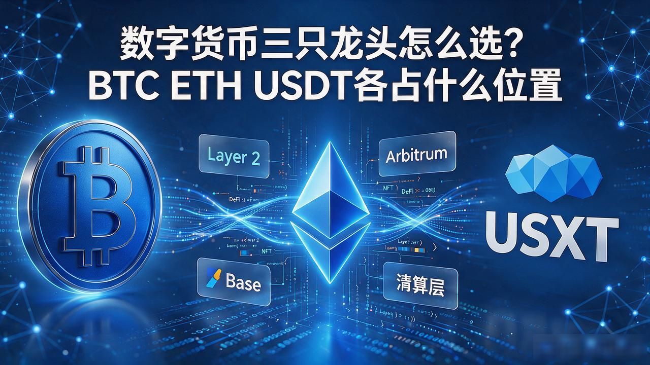 数字货币三只龙头怎么选？BTC ETH USDT各占什么位置