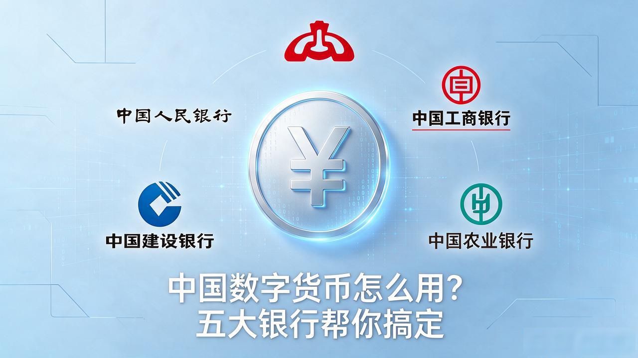 中国数字货币怎么用？五大银行帮你搞定
