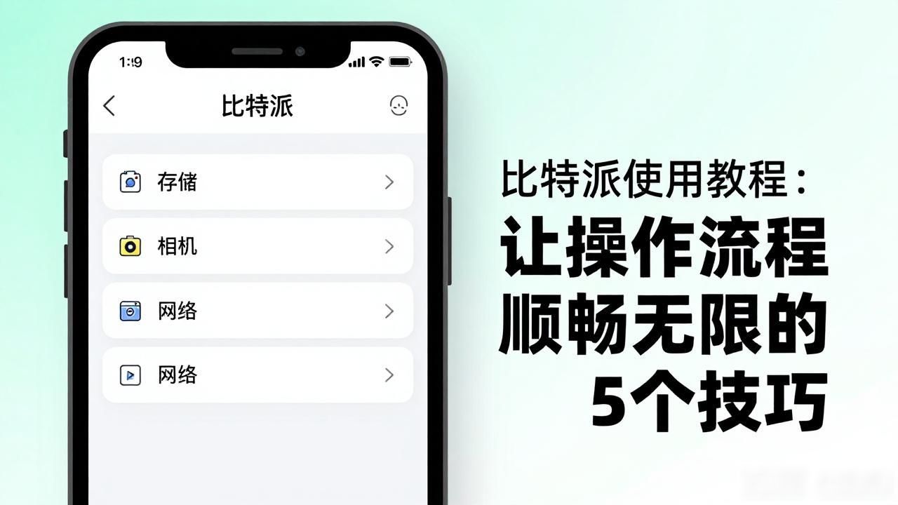 比特派使用教程：让操作流程顺畅无阻的5个技巧