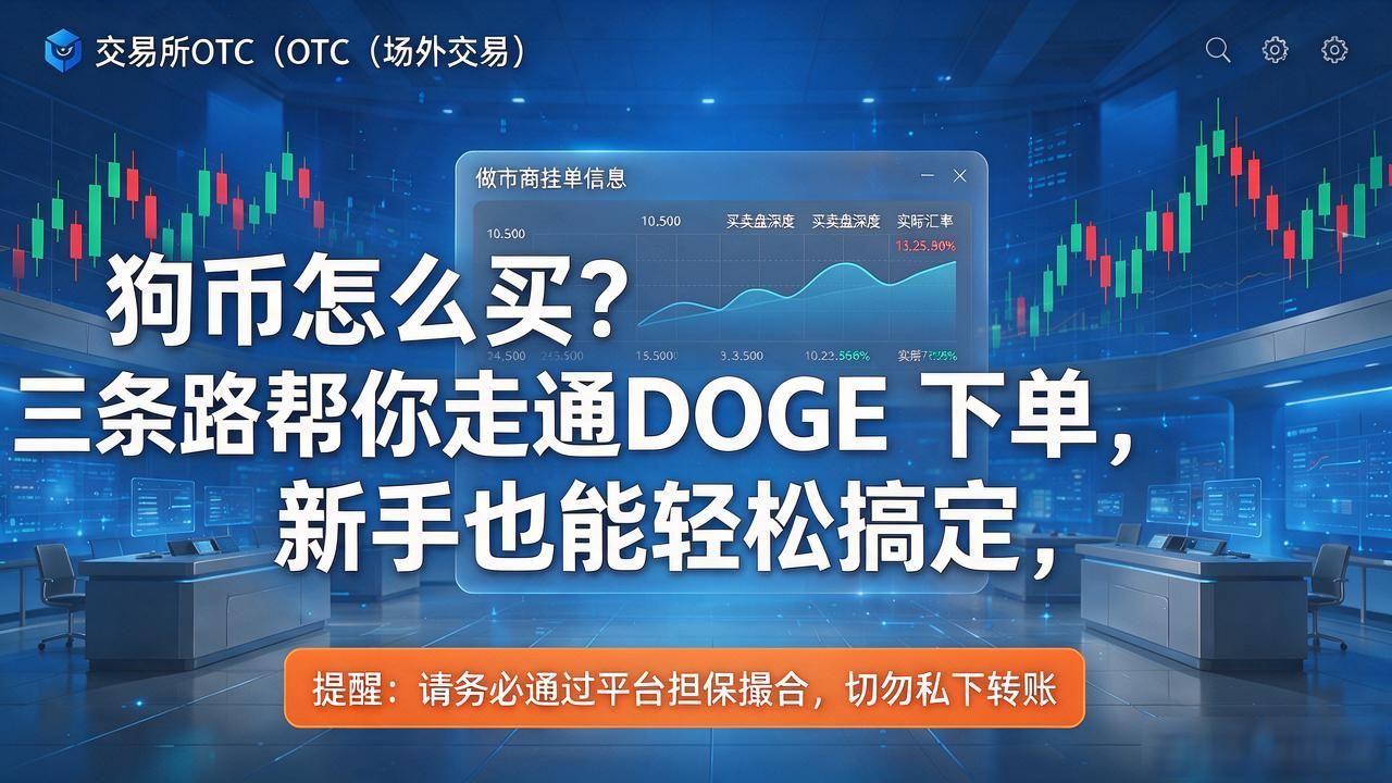 狗币怎么买？三条路帮你走通DOGE下单，新手也能轻松搞定