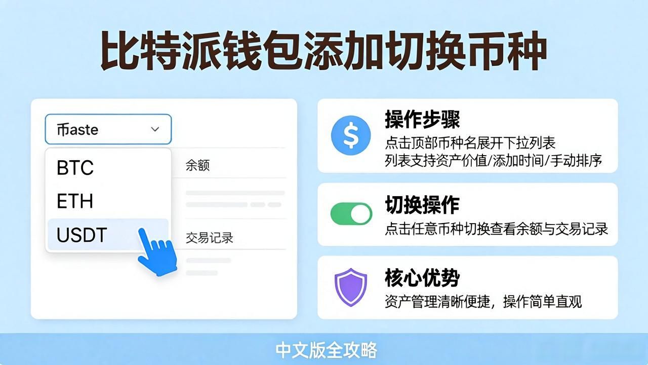 比特派钱包如何添加和切换币种？中文版全攻略