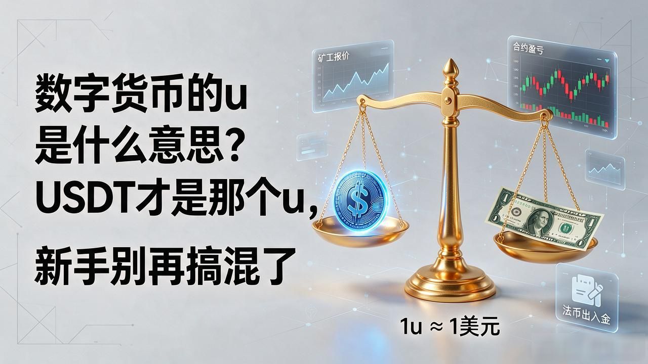 数字货币的u是什么意思？USDT才是那个u，新手别再搞混了