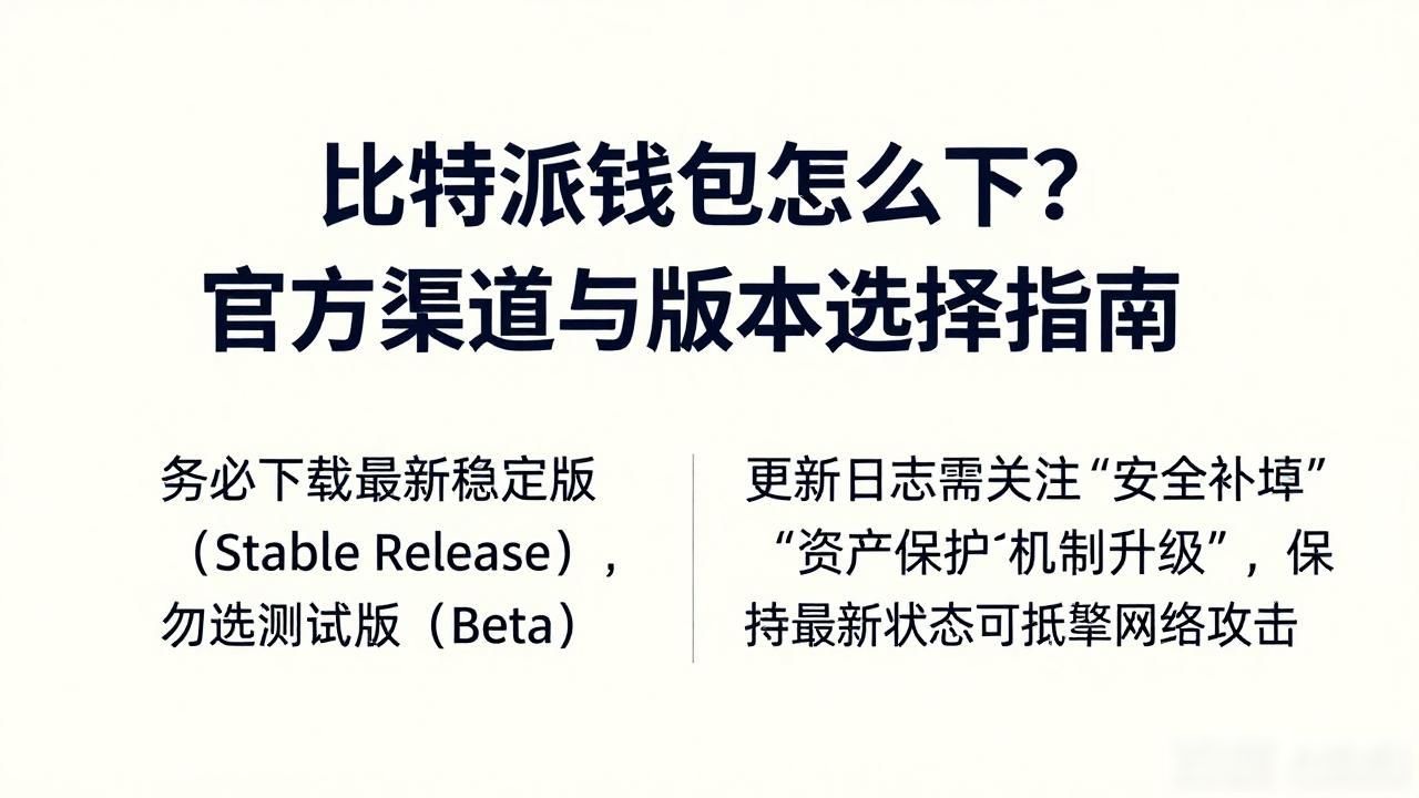 比特派钱包怎么下？官方渠道与版本选择指南