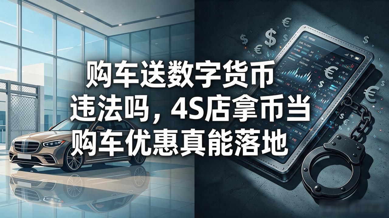 购车送数字货币违法吗_购车送数字货币合规性 4S店送虚拟币法律风险 购车赠虚拟商品合规要点