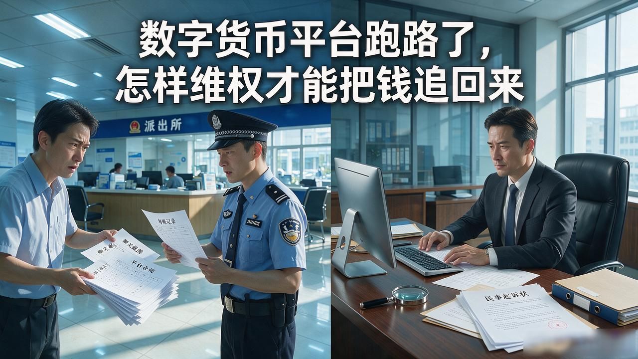 数字货币平台跑路了，怎样维权才能把钱追回来