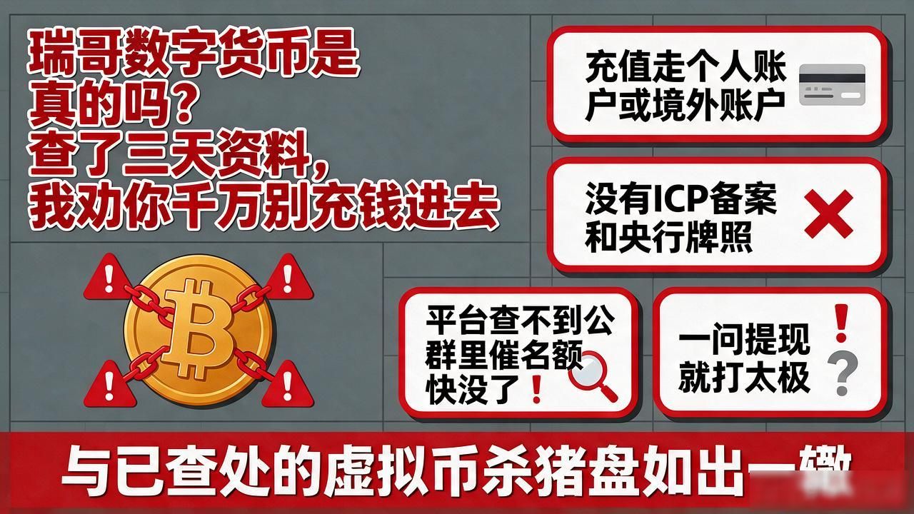瑞哥数字货币是真的吗？查了三天资料，我劝你千万别充钱进去