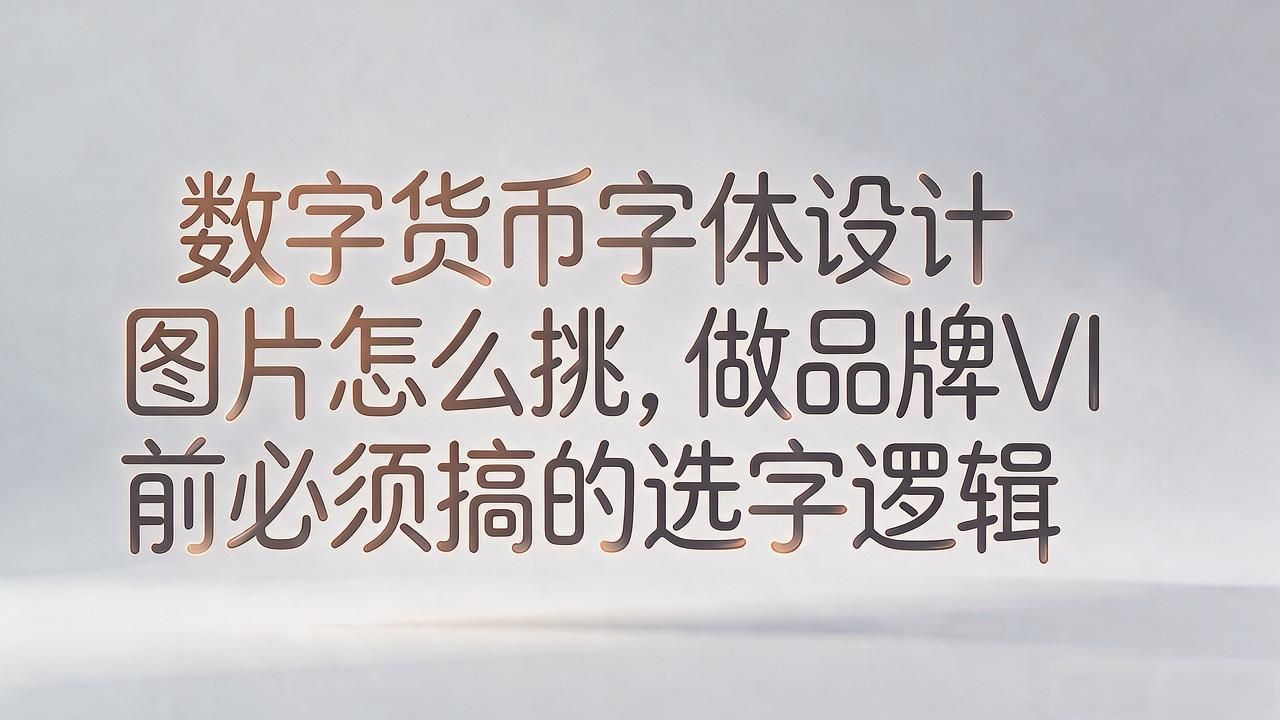数字货币字体设计图片怎么挑，做品牌VI前必须搞的选字逻辑
