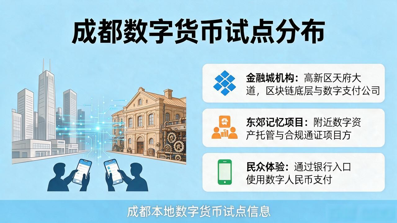 成都数字货币在哪里？本地试点、机构、兑换位置一次讲清
