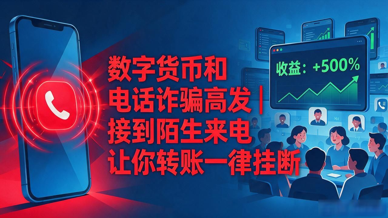 数字货币和电话诈骗高发｜接到陌生来电让你转账一律挂断