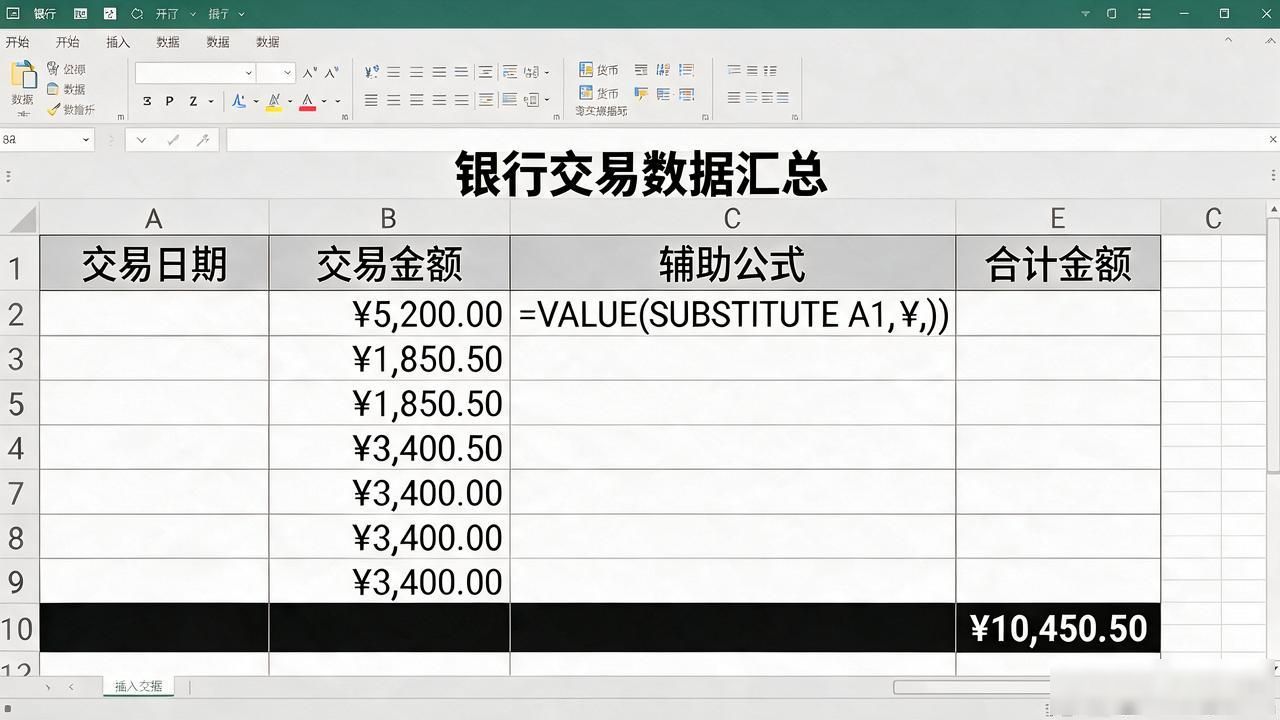 银行货币数字格式在Excel里统计不出来？原因和解决一次说清