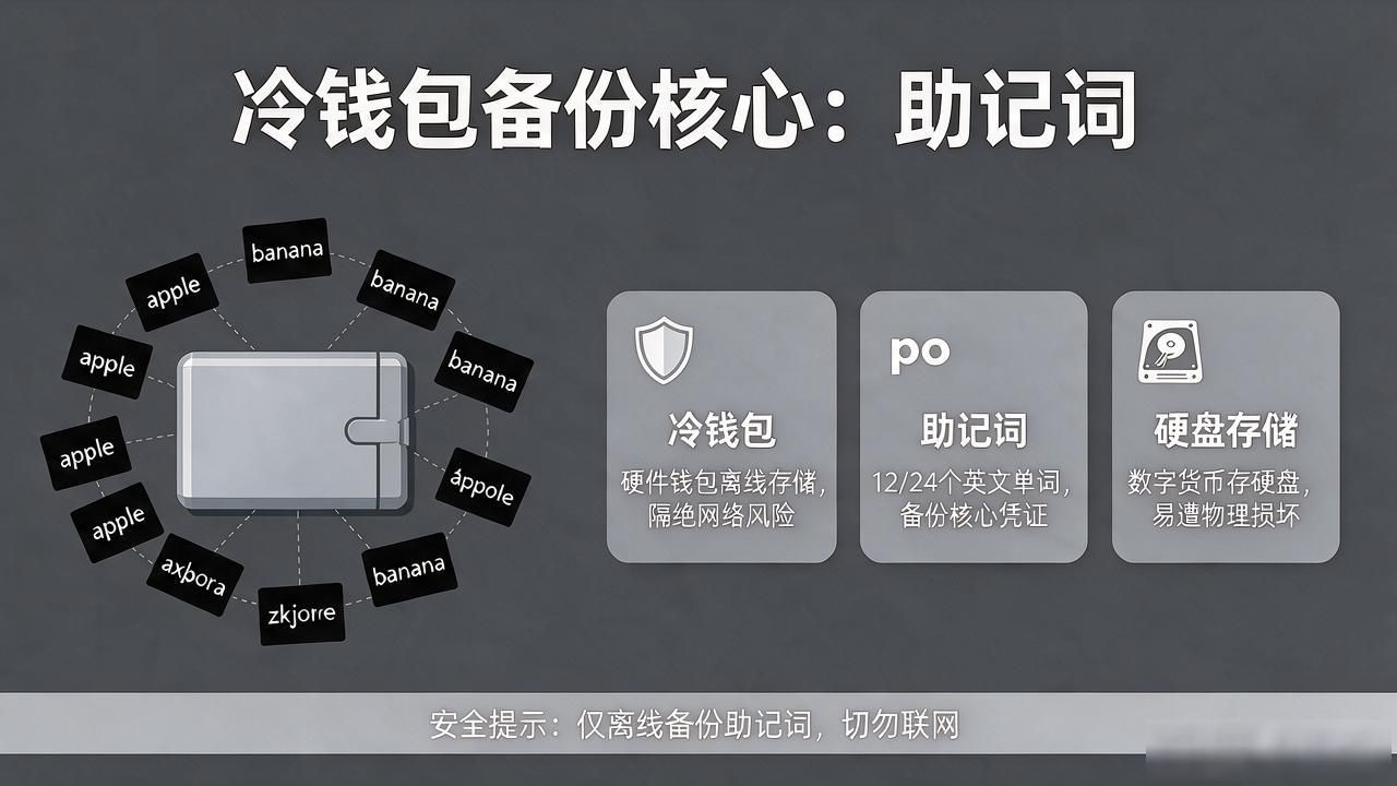 数字货币存硬盘？冷钱包+助记词才是正解