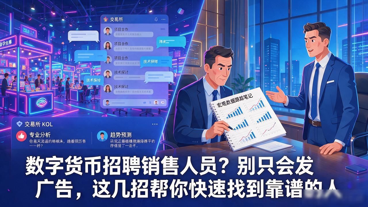 数字货币招聘销售人员？别只会发广告，这几招帮你快速找到靠谱的人