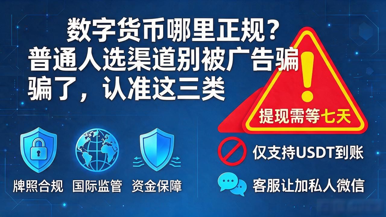 数字货币哪里正规？普通人选渠道别被广告骗了，认准这三类