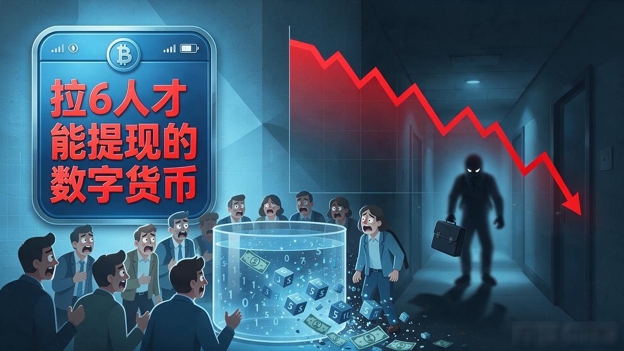 拉6个人才能提现的数字货币，到底是不是资金盘