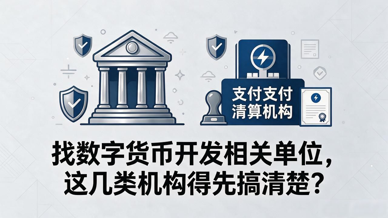 找数字货币开发相关单位，这几类机构得先搞清楚